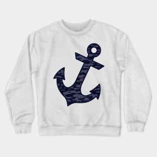 Dark blue camouflage anchor Crewneck Sweatshirt